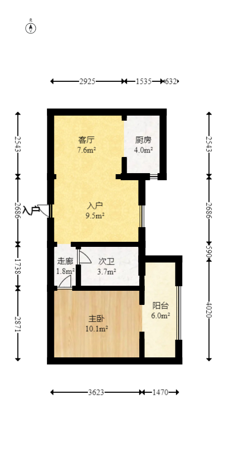 蓝海佳园  1室1厅1卫   66.00万室内图1