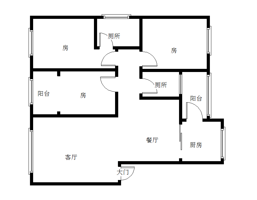 金石小区  3室2厅2卫   36.00万室内图