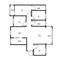 教师园三期  3室2厅2卫   72.80万室内图