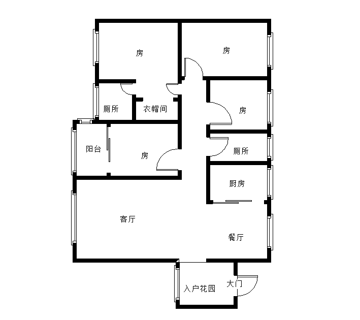 三力小区  4室2厅2卫   76.80万室内图