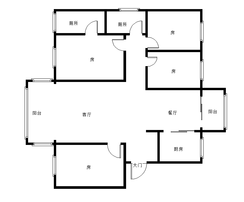 江源小区  4室2厅2卫   55.80万室内图