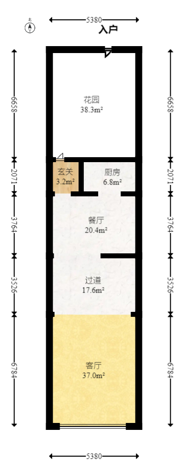 龙湖湘风原著（龙湖湘风星城）  5室3厅3卫   388.00万室内图1