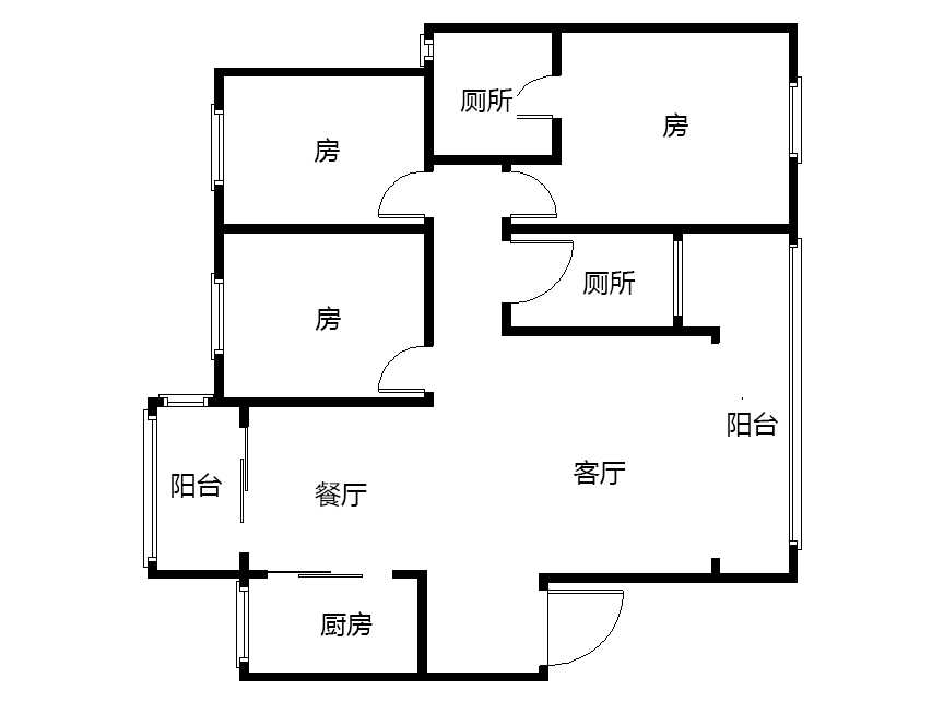 立三名邸  3室2厅2卫   56.00万室内图