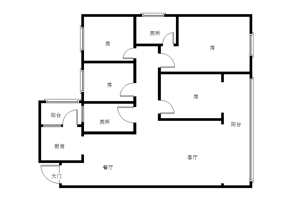 鼎盛铭城  3室2厅2卫   69.80万室内图