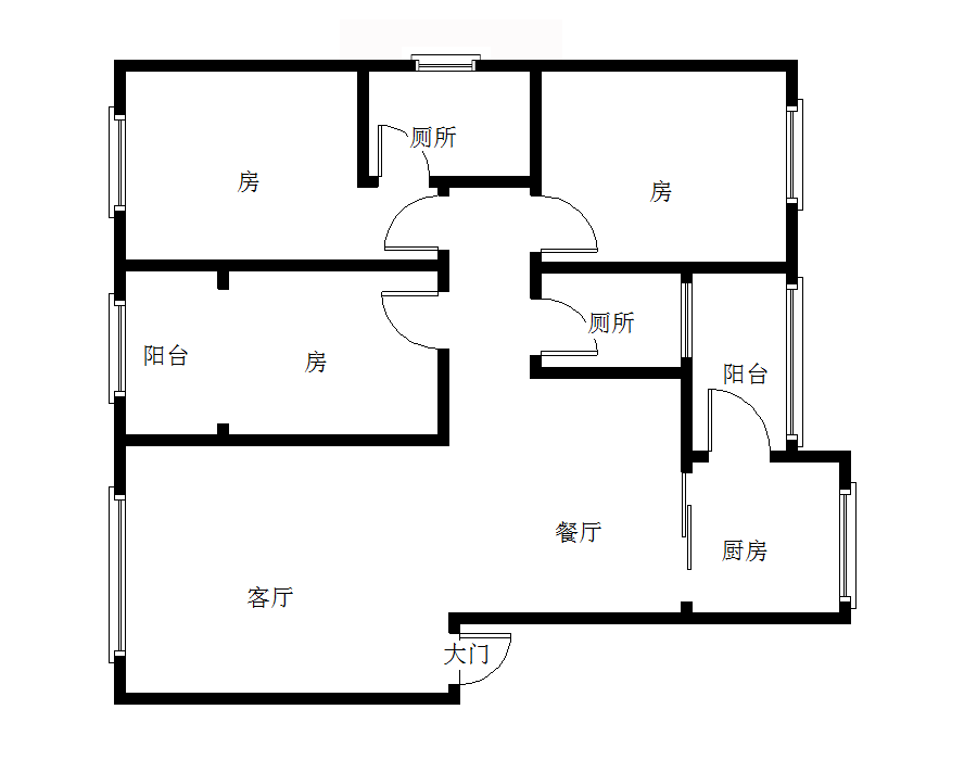 金石小区  3室2厅2卫   35.80万室内图1