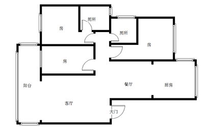 百富华通  3室2厅2卫   72.00万室内图