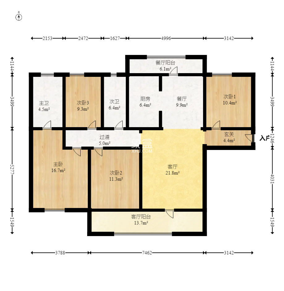 嘉宇北部湾A区  4室2厅2卫    79.8万 嘉宇北部湾A区  4室2厅2卫    79.8万户型图