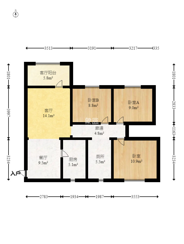 兰亭湾畔  3室2厅1卫   98.00万