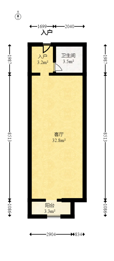MOMA当代广场  2室1厅1卫    31.79万室内图1