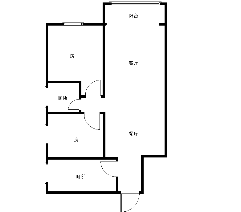 城市家园  2室2厅2卫   26.80万室内图