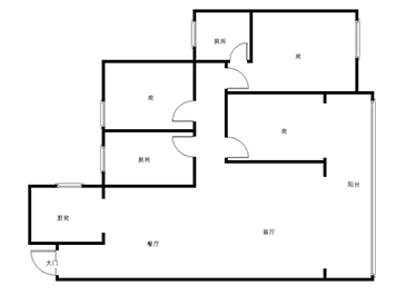 建宸贰号公馆  3室2厅1卫   59.80万室内图