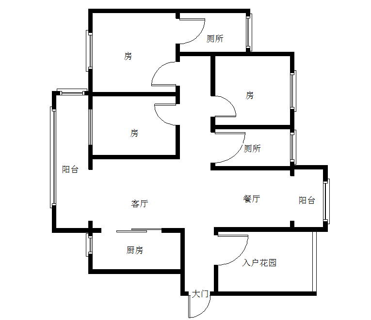 台北城  4室2厅2卫   89.80万室内图