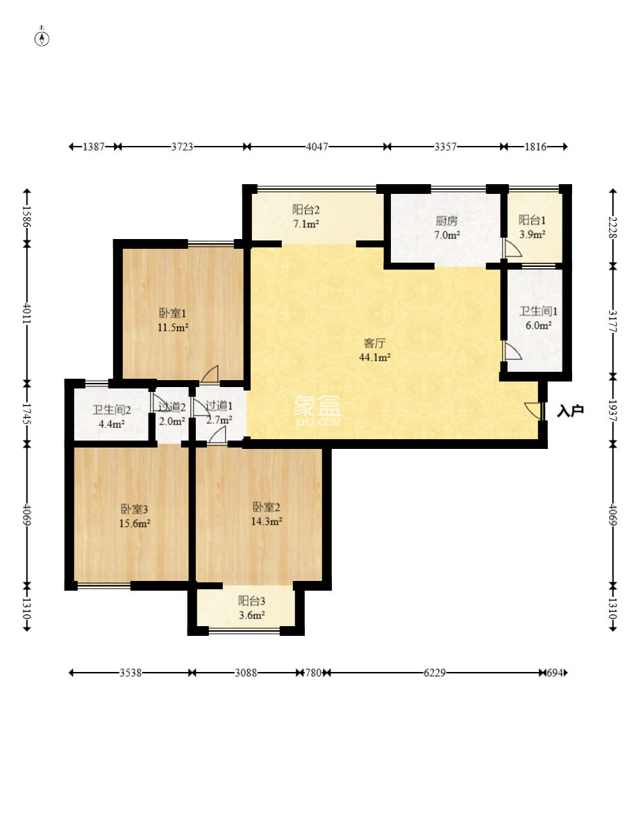 玛丽的花园（金色阳光家园）  3室2厅2卫    98.0万