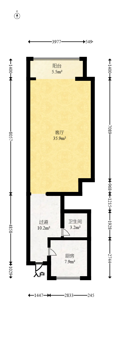 盈峰翠邸  4室2厅2卫   115.00万室内图1
