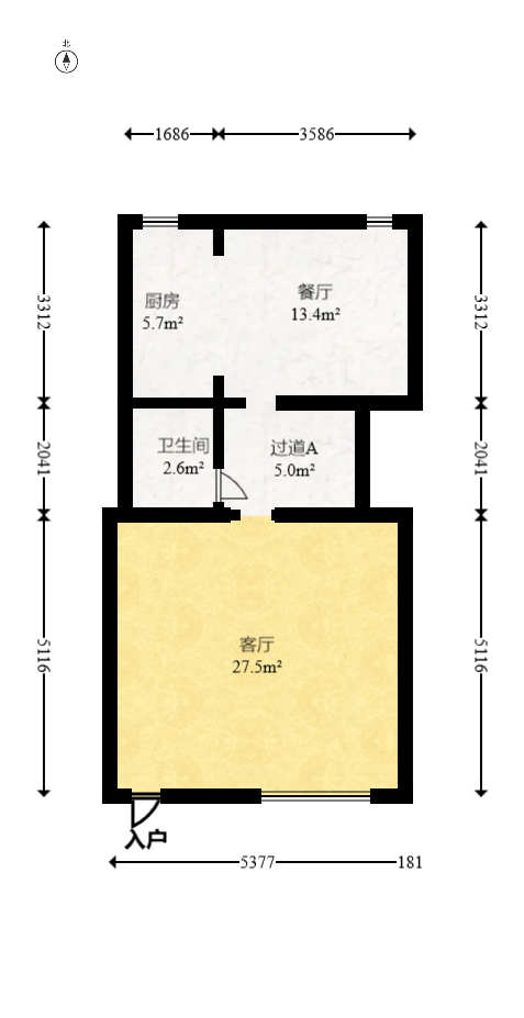 保利城（中航城国际社区、郡原美村）  5室3厅4卫   258.00万室内图1