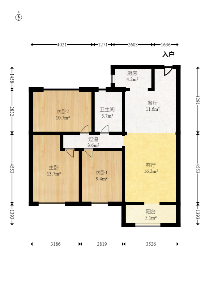 未来漫城 3室2厅1卫 69.8万 未来漫城 3室2厅1卫 69.8万户型图