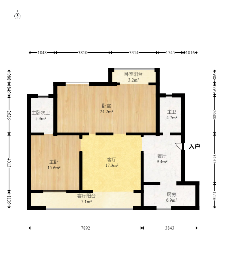 和悦城(蟠龙景苑)  3室2厅2卫    72.8万 和悦城(蟠龙景苑)  3室2厅2卫    72.8万户型图