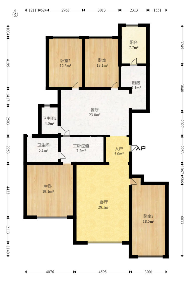 恒大华府  4室2厅2卫   239.00万