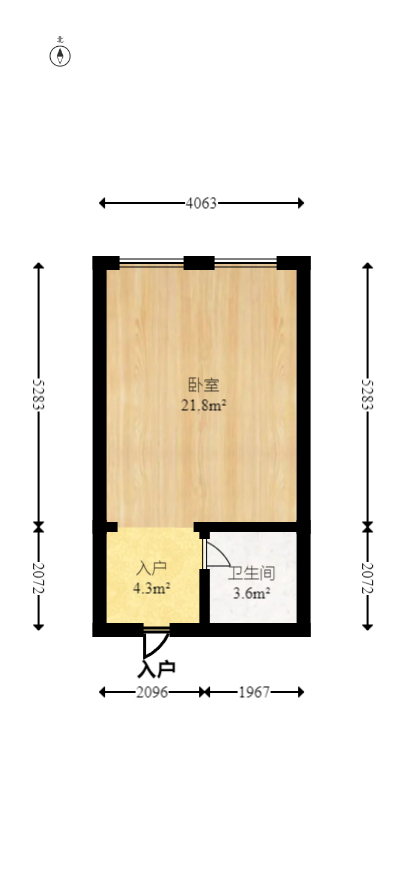 长城万悦汇  1室1厅1卫   42.80万室内图1