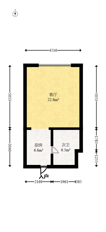 荣盛花语书苑  1室1厅1卫   41.20万室内图1