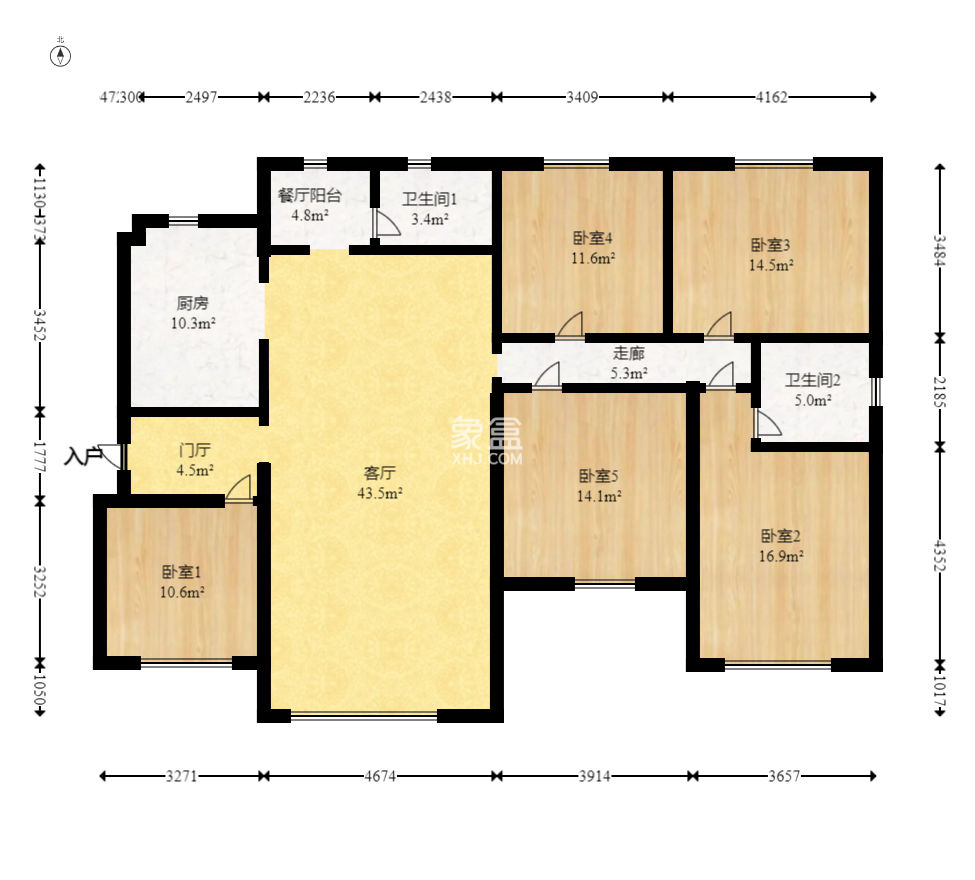 才子嘉都  4室2厅2卫   145.00万