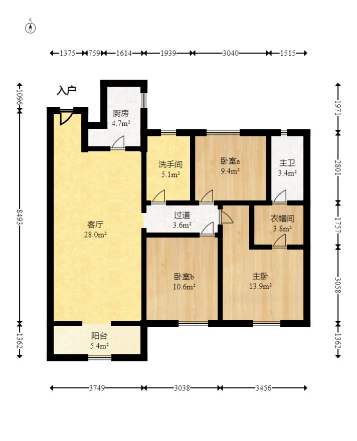 绿地香树花城 3室2厅1卫 56.0万 绿地香树花城 3室2厅1卫 56.0万户型图