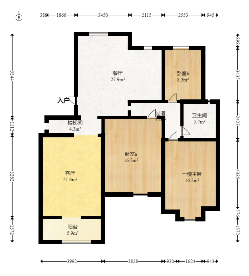 丽景华庭  4室2厅2卫    125.67万 丽景华庭  4室2厅2卫    125.67万户型图