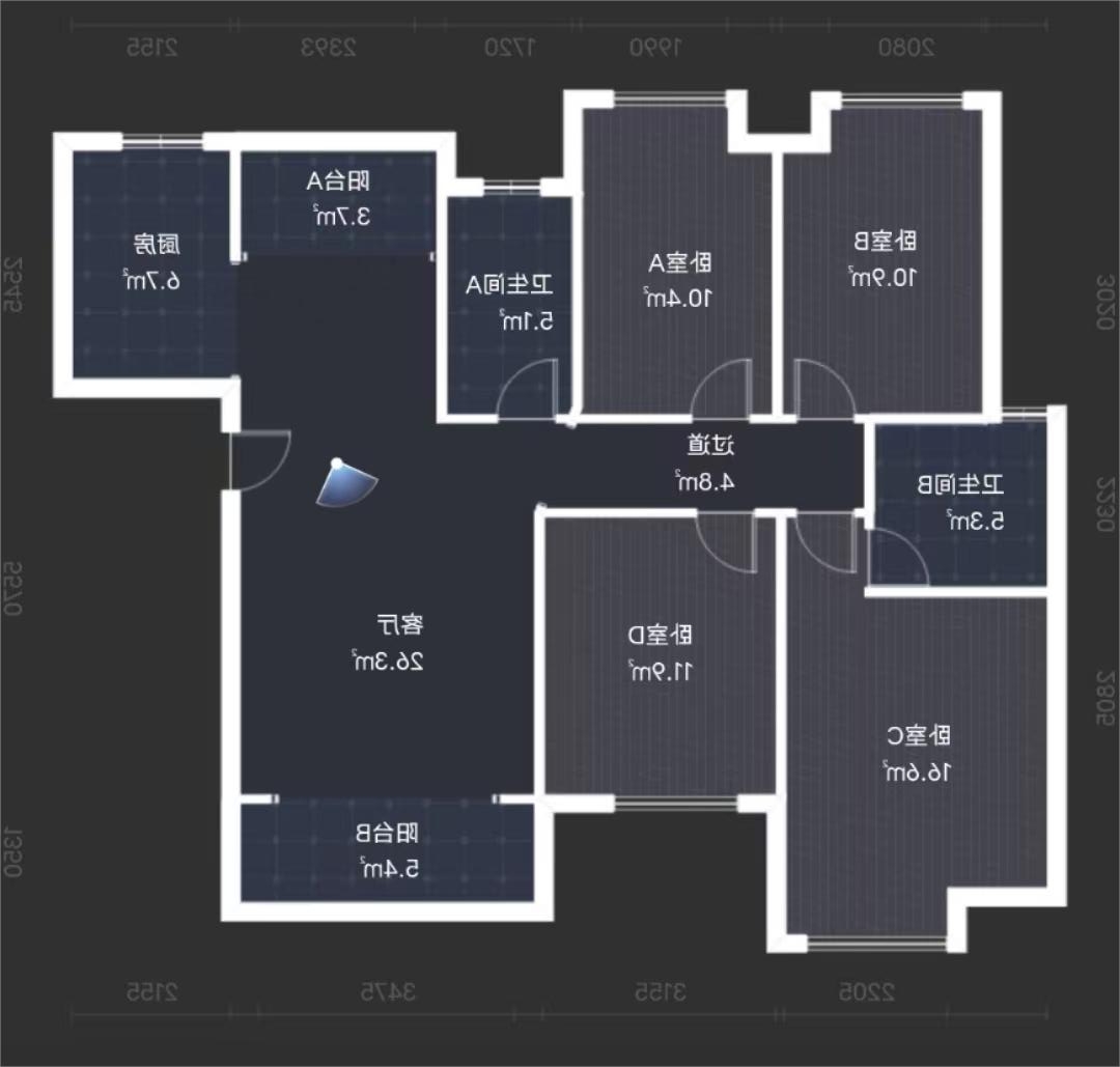 西郡佳园 4室2厅2卫 64.8万 西郡佳园 4室2厅2卫 64.8万室内图