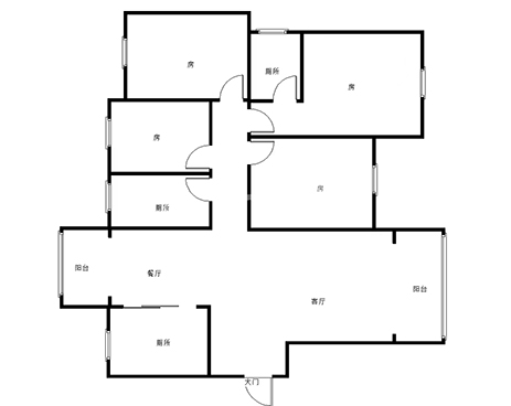 阳三郡  4室2厅2卫   54.60万室内图