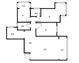 国际新城  3室2厅2卫   95.80万室内图