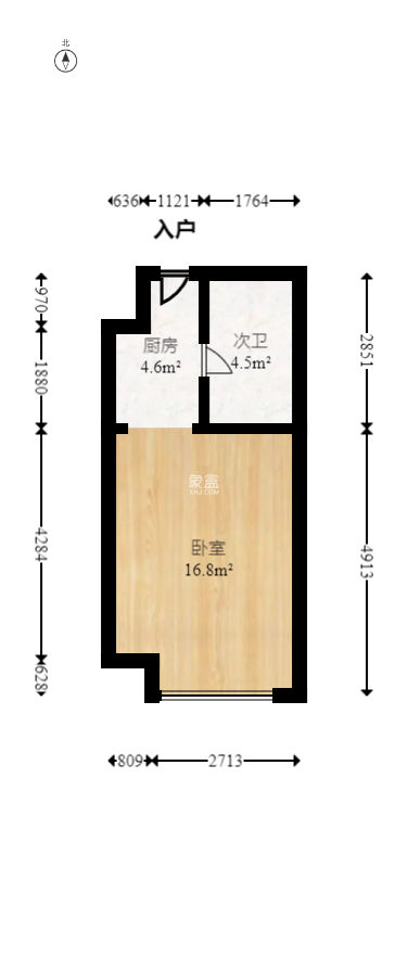 新城和樾（新城和樾公馆）  1室1厅1卫   20.80万
