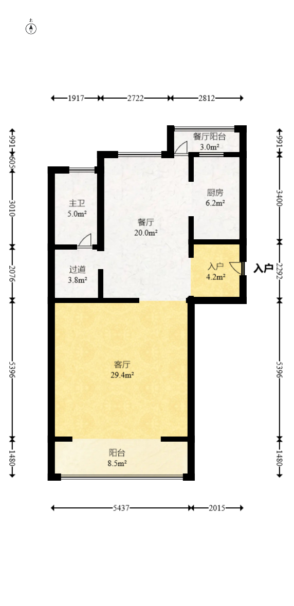合能枫丹新里  5室2厅2卫   189.00万室内图1