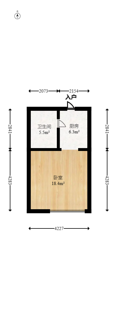 福天藏郡院子  1室1厅1卫   28.00万室内图1