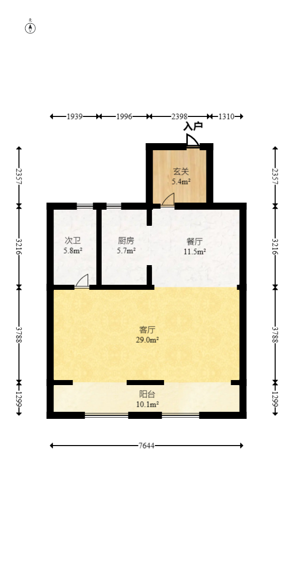 建发央著  4室2厅2卫   165.00万室内图1