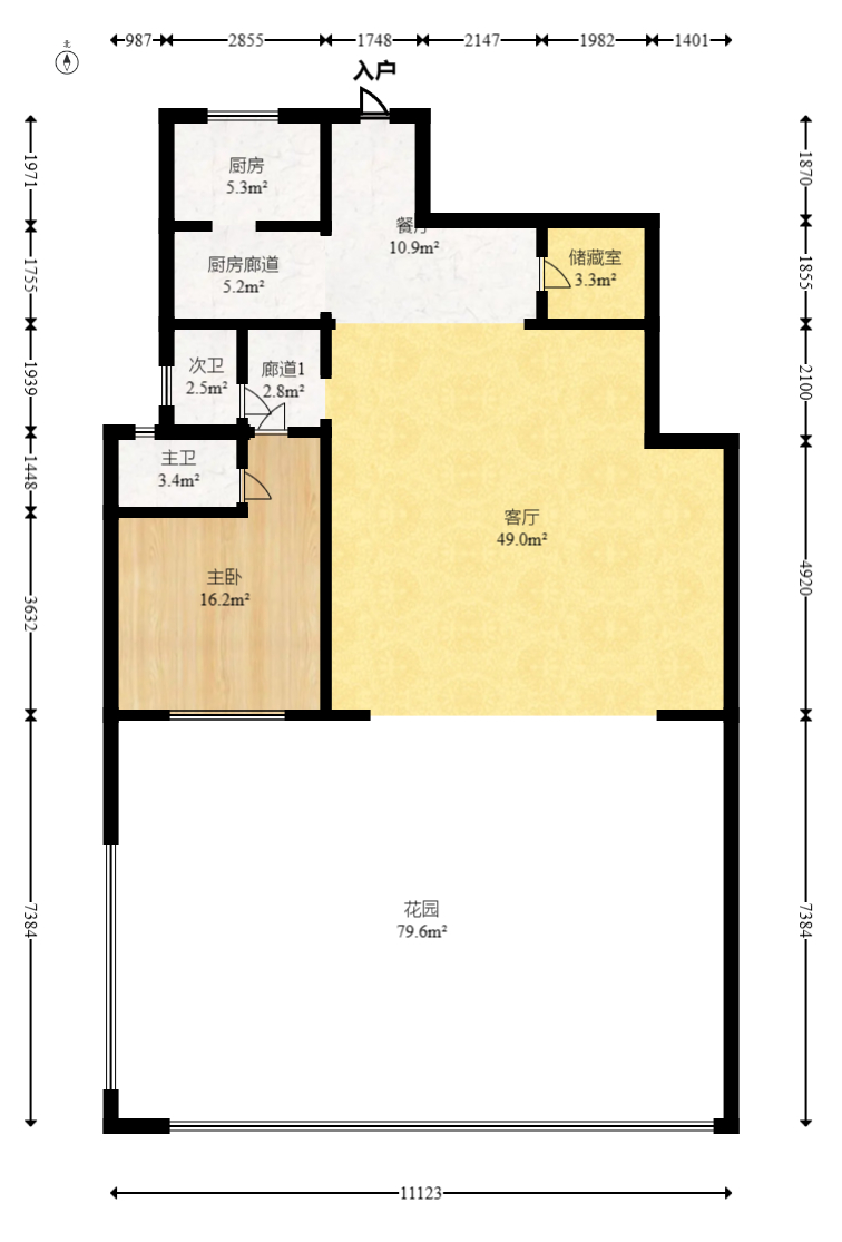 綠地麓湖郡  4室2廳2衛(wèi)    372.0萬室內(nèi)圖1