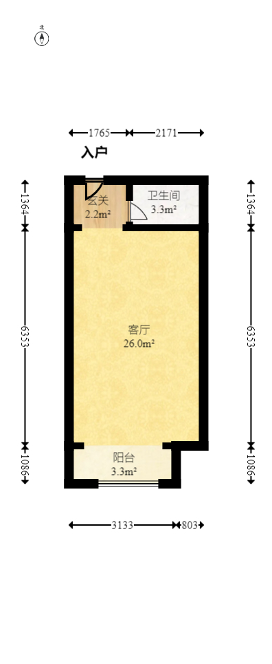 鑫远悦城（鑫远悦时代）  0室0厅0卫   42.00万室内图1