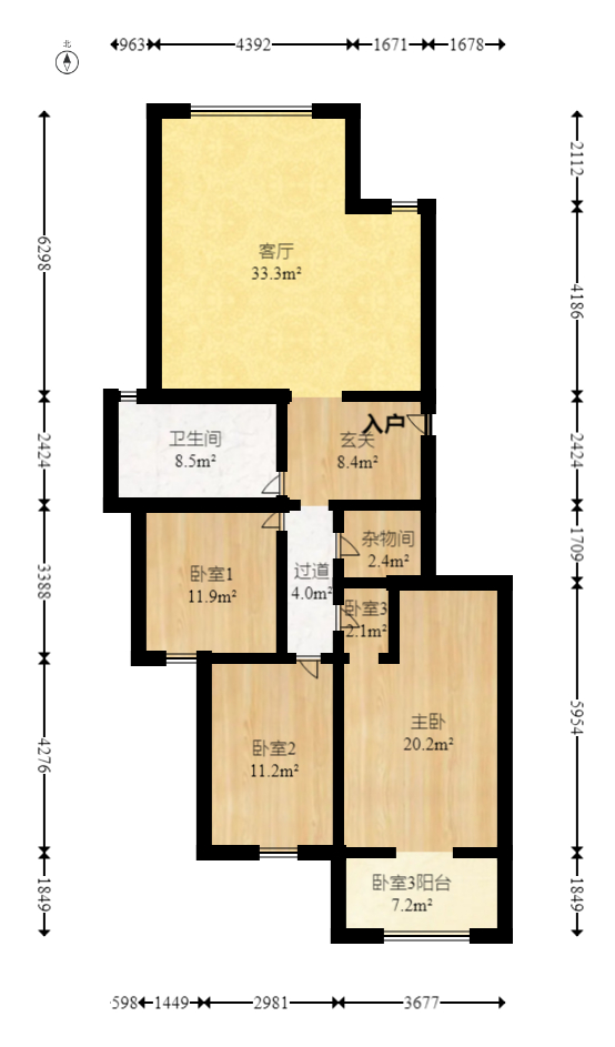宏华花苑  5室2厅3卫    178.0万 宏华花苑  5室2厅3卫    178.0万户型图