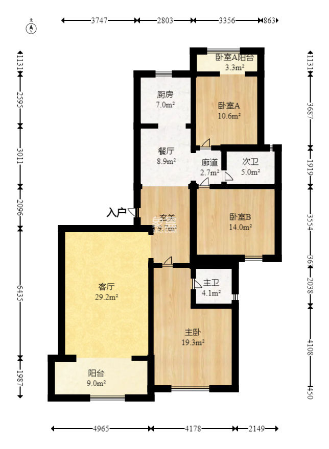 中建麓山和苑  3室2厅1卫   92.00万