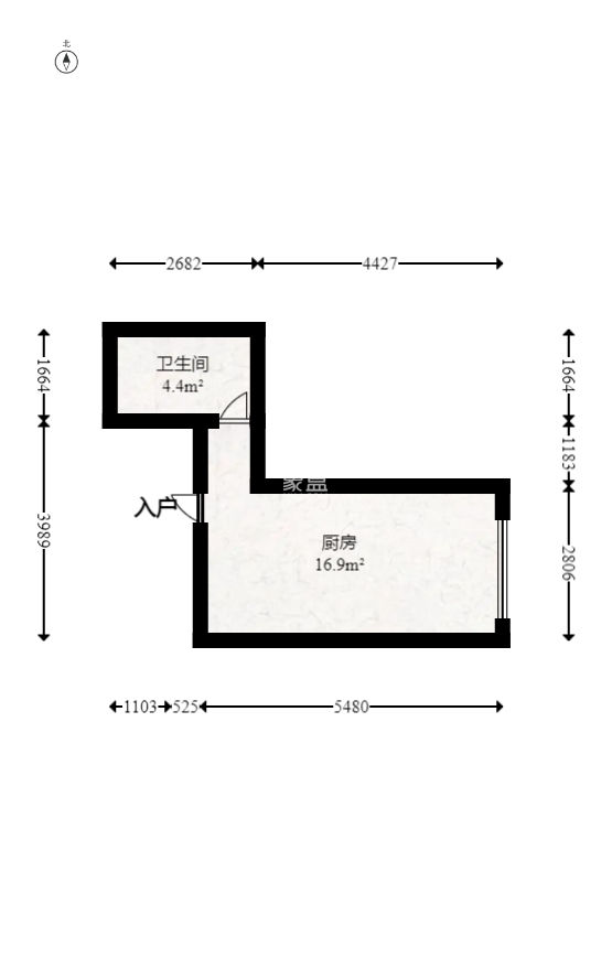 龙湖水晶郦城  1室1厅1卫   65.00万