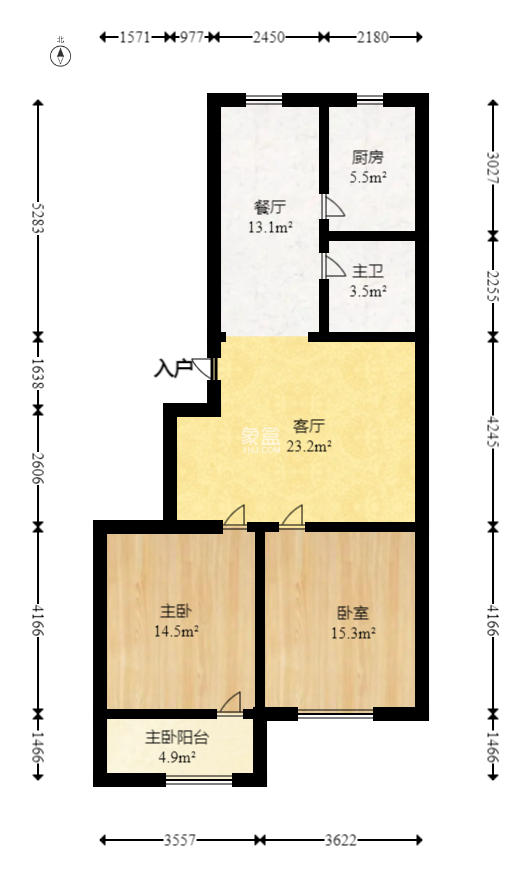中南汽车世界  2室2厅1卫    32.78万室内图1