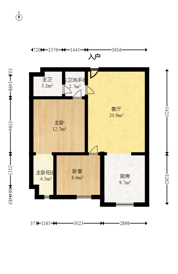 楚天家园  2室2厅1卫   43.80万室内图1
