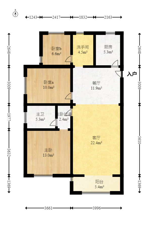 绿地香树花城  3室2厅2卫   42.00万室内图1