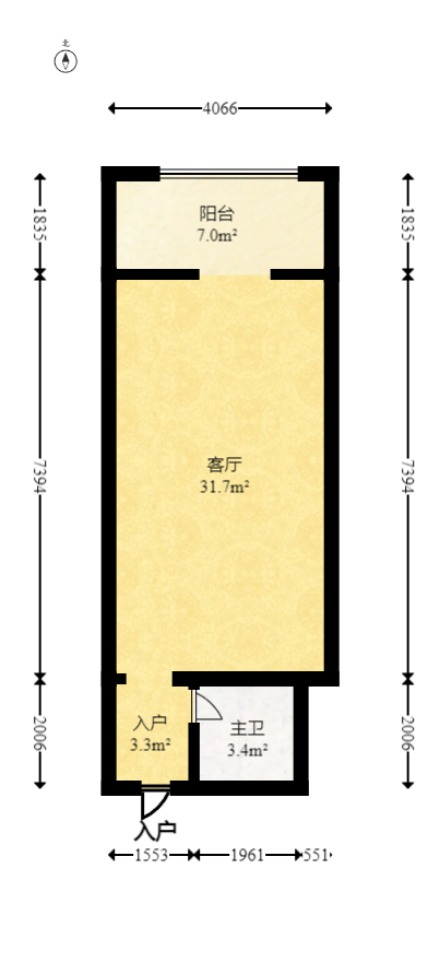山水湾 1室1厅1卫 26.0万 山水湾 1室1厅1卫 26.0万户型图