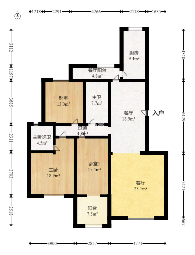红树湾  3室2厅1卫    105.0万