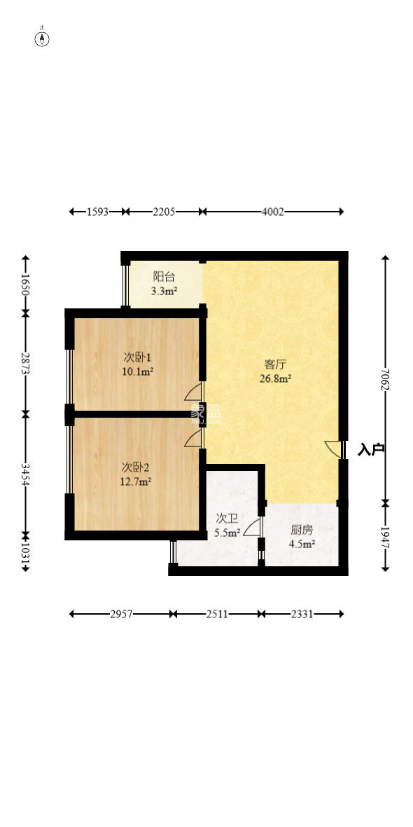白沙晶城  2室1厅1卫    58.0万