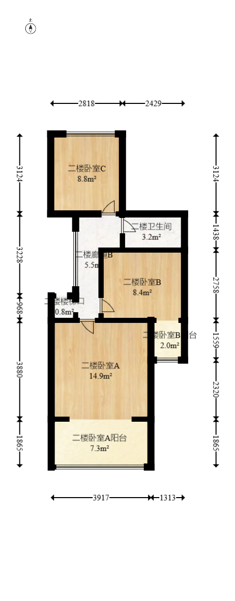 邦盛水岸御园  3室2厅2卫    84.88万室内图1