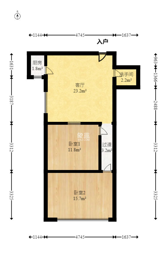 兴威名座  2室1厅1卫   72.00万