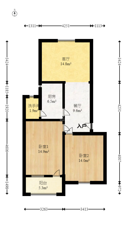 交通职院教工宿舍  2室2厅1卫   29.80万