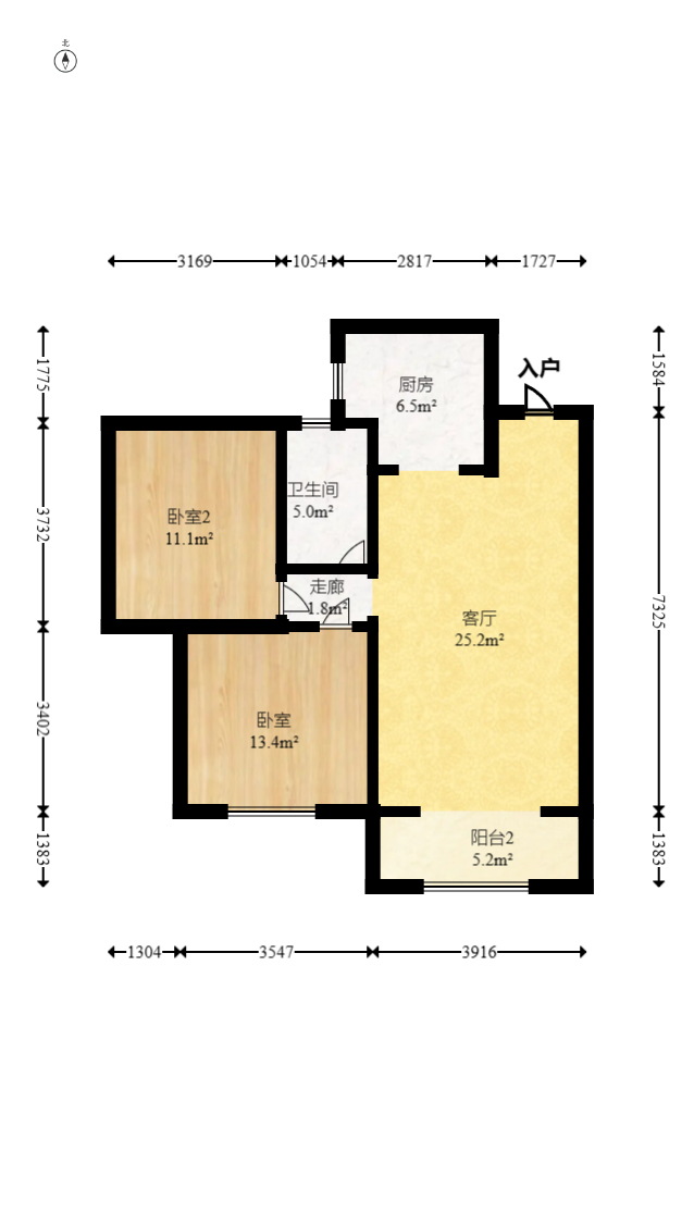 辉宏橄榄城  2室2厅1卫    46.8万 辉宏橄榄城  2室2厅1卫    46.8万户型图