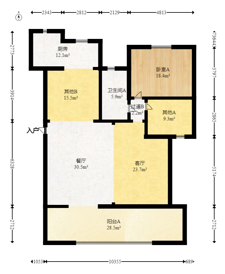 天赐良园  5室2厅3卫   208.00万室内图1